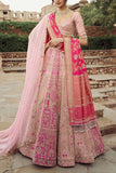 Annu's Creation Pink zardozi embroidery lehenga set Online Shopping