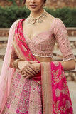 Annu's Creation Pink zardozi embroidery lehenga set Online Shopping