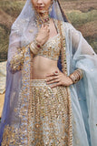 Itrh Powder blue lehenga set Online Shopping