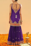 Sheetal Batra Purple kirandori embroidered gharara set Online Shopping