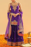 Sheetal Batra Purple kirandori embroidery gharara set Online Shopping