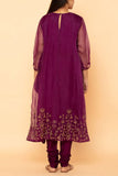 Taar Purple lotus embroidered kurta set Online Shopping