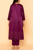 Taar Purple Mughal embroidered kurta set Online Shopping