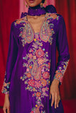 Mrunalini Rao Purple paisley embroidered kurta set Online Shopping