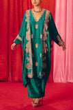 Mrunalini Rao Rama green paisley embroidered kurta set Online Shopping