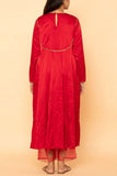 Taar Red cotton silk kurta set Online Shopping