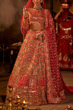 The Royaleum Atelier Red embroidered lehenga set Online Shopping