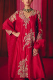 Mrunalini Rao Red floral embroidered kurta set Online Shopping