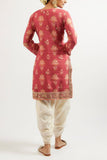 Gopi Vaid Red floral print embroidered kurta set Online Shopping