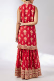 Gopi Vaid Red floral printed embroidered sharara set Online Shopping