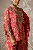 Ridhi Mehra Red floral printed kurta and sharara set Online Shopping