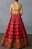 Torani Red spade embroidered lehenga set Online Shopping