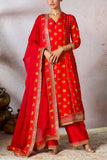 Masaba Red trinket printed gathered kurta set Online Shopping