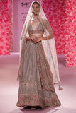 Dolly J Rose gold floral embroidered lehenga set Online Shopping