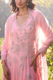 Dolly J Rose pink floral embroidered kurta sharara set Online Shopping