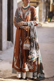 Iqbal Hussain Rust paisley embroidered kurta set Online Shopping