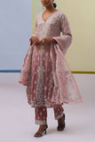 Sue Mue Soft pink ombre mirror embroidered kurta set Online Shopping