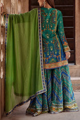 Kalista Tiffany and cobalt blue sharara set Online Shopping