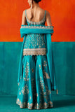 Aman Takyar Turquoise embroidered sharara set Online Shopping