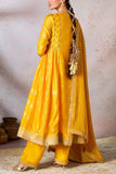 Masaba Yellow fish foil printed gathered kurta set Online Shopping