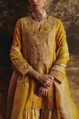 Petticoat Lane Yellow floral brocade sharara set Online Shopping