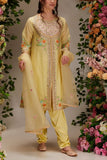 Preeti S Kapoor Yellow floral embroidery short kurta set Online Shopping