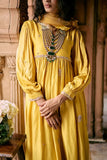 Paulmi and Harsh Yellow floral zardozi embroidered kurta set Online Shopping