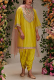 Preeti S Kapoor Yellow gota and pearl embellished kurta set Online Shopping