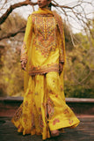 Petticoat Lane Yellow paisley embroidered sharara set Online Shopping