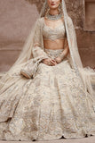 Matsya Beige embellished lehenga set Online Shopping