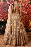 Moledro Gold embroidered lehenga set Online Shopping