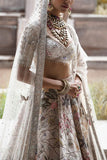 Matsya Off-white embroidered lehenga set Online Shopping