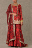 Masaba Red printed sharara set Online Shopping