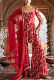 Chhavvi Aggarwal Maroon floral print sharara set Online Shopping