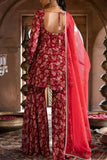 Chhavvi Aggarwal Maroon floral print sharara set Online Shopping