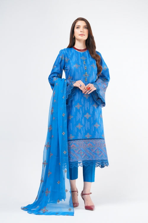 Bareeze Ethnic Gala CH4456 Blue  Online Shopping