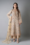 Bareeze Floral Medallion-02-Beige Online Shopping