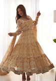 Festive Yellow Digital Print Georgette Anarkali Set Online Shopping