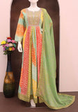 Festive Multicolor Embroidered Muslin Anarkali Set Online Shopping