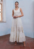 Festive Off White Sequin Zari Embroidered Georgette Anarkali Set Online Shopping