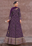 Festive Purple Sequin Embroidered Georgette Anarkali Set Online Shopping