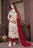 Festive Multicolor Hand Embroidered Rayon Anarkali Set Online Shopping