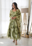 Festive Green Printed Georgette Anarkali Set Online Shopping