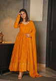 Festive Yellow Embroidered Georgette Anarkali Set Online Shopping