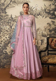 Festive Pink Hand Embroidered Anarkali Set With Dupatta Online Shopping