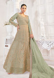 Festive Sea Green Zari Work net Kurta set Online Shopping