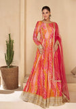 Festive Multicolor And Pink Printed Georgette Anarkali Set Online Shopping