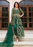 Festive Green Embroidered Butterfly Net Anarkali Set Online Shopping