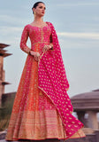 Festive Multicolor Sequin Embroidered Georgette Anarkali Set Online Shopping