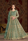 Festive Light Green Embroidered Net Anarkali Set Online Shopping